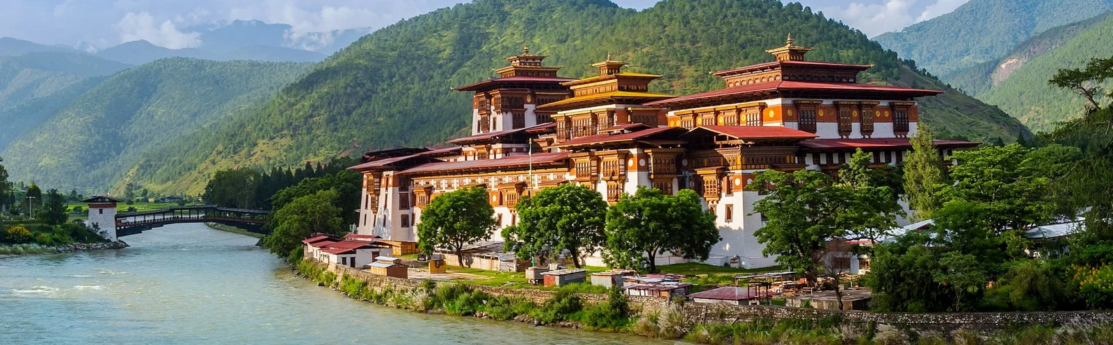 Punakha Dzong beside the river in Bhutan