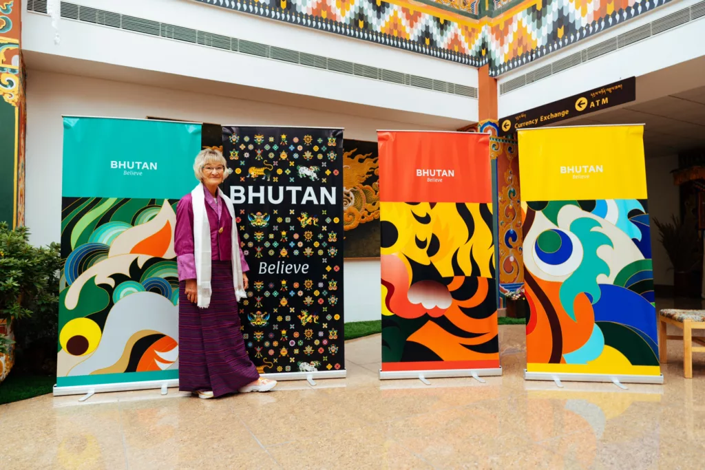 Arrivals at Paro International Airport with international guests
