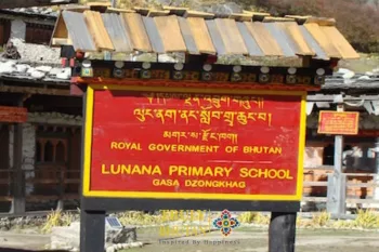 Lunana Village signboard | Gasa
